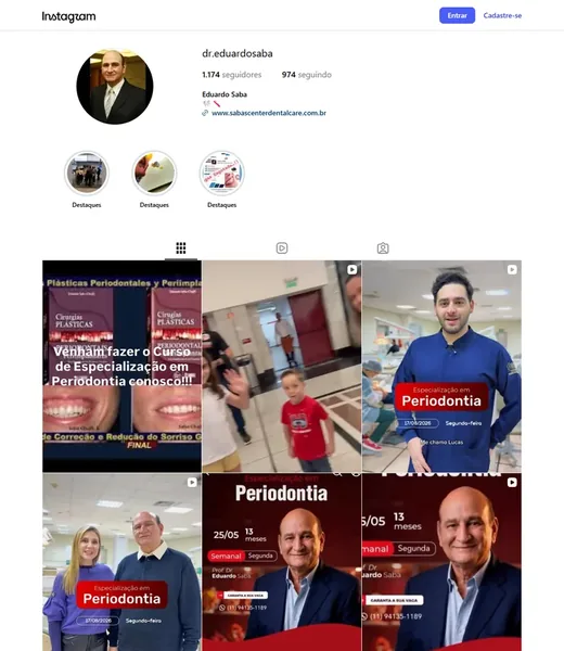 Prévia do Instagram de Dr. Eduardo Saba